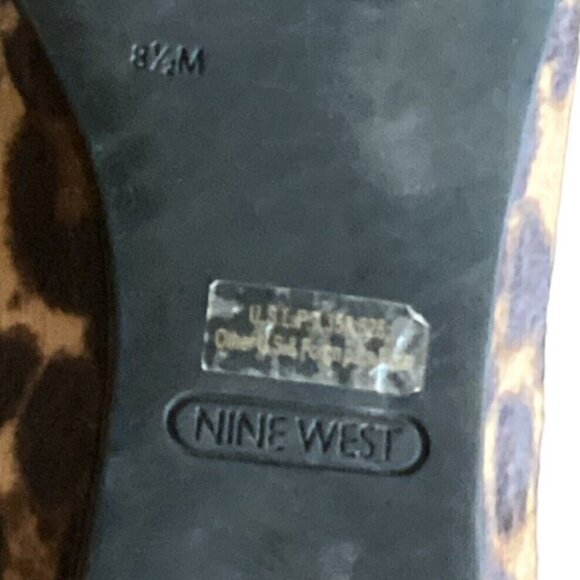 Nine West Haydyn Animal Leopard Print Almond Toe Flats 8.5M #122Q - Picture 8 of 8